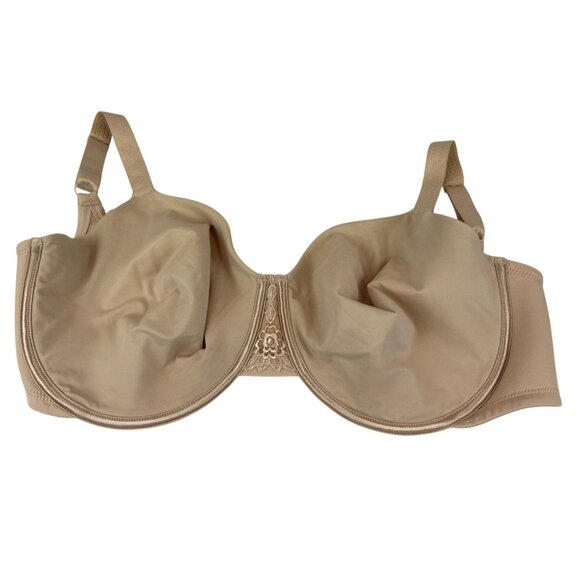 Vanity Fair Beige Full Figure Underwire Bra 38H Lace Accent Adjustable Straps - Picture 1 of 6